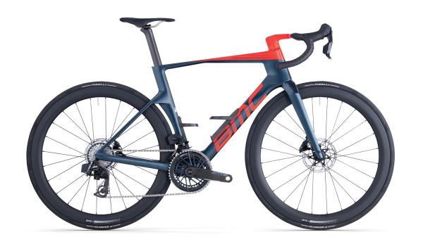 BMC Teammachine R 01 THREE Deep Sea / Neon Red 61